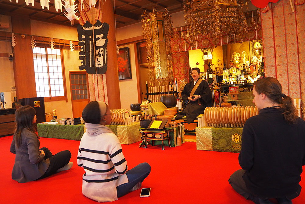 妙法寺にて座禅体験